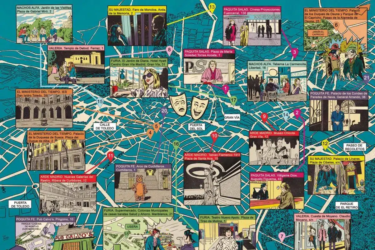 mapa de series de Madrid