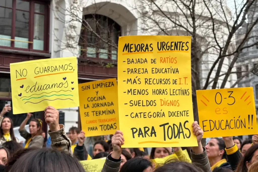 huelga de las escuelas infantiles en Madrid
