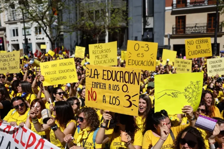 huelga de las escuelas infantiles en Madrid