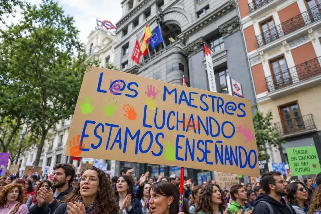 huelga de profesores en Madrid